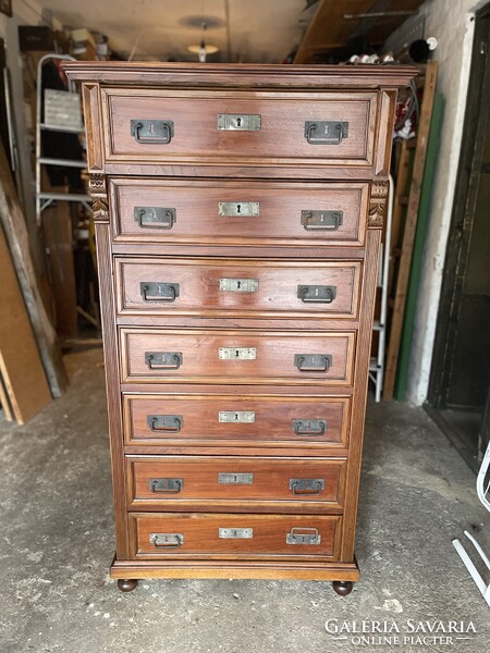 Antik komod, smizett 7 fiokos