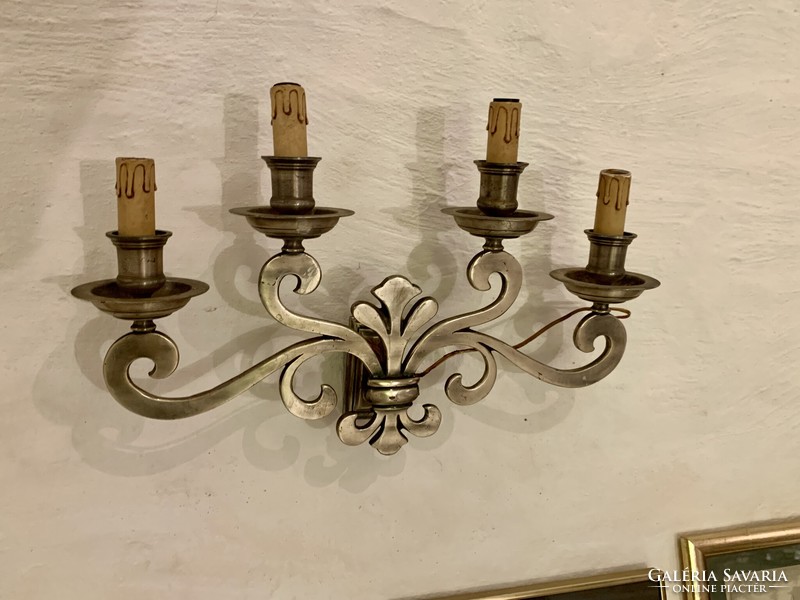 Régi 4 ágú egyedi acél falikar elektromos!