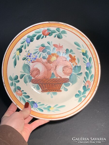 Telkibánya népi virágos tányér