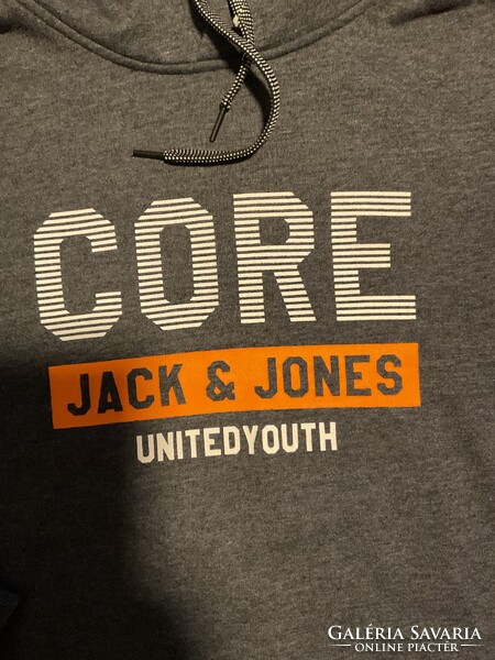 JACK&JONES  fiú/férfi hosszú ujjú kapucnis pulóver, M, sérült!