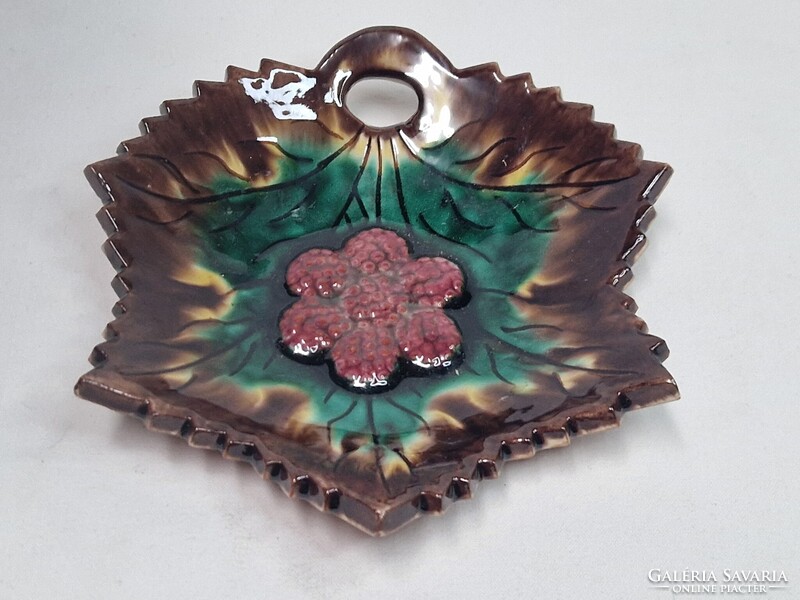 Régi Steinbach Mezőtúr jelzett mázas majolika tányér vagy falidísz hibátlan állapotban 14cm átmérőjű