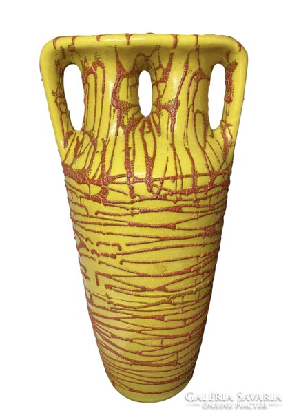 Hatalmas Retro duplaszájú padlóváza Pesthidegkút