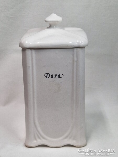 Szép formájú mázas kerámia fűszertartó edény DARA felirattal hibátlan állapotban 21 cm. magas