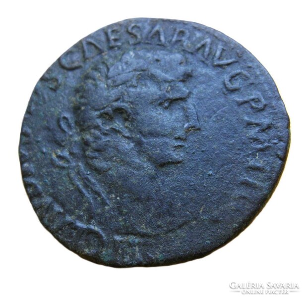 Római bronz CLAUDIUS I Barbár veretű Sestertius Róma Spes 17,7 gr/31mm