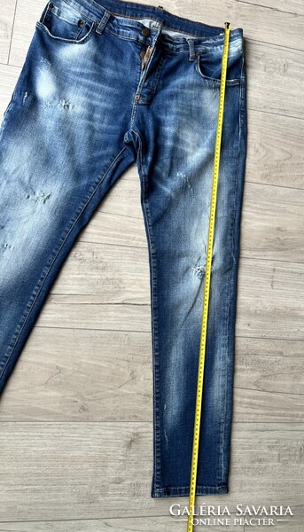 DSQUARED2 sötétkék  koptatott férfi farmernadrág 52