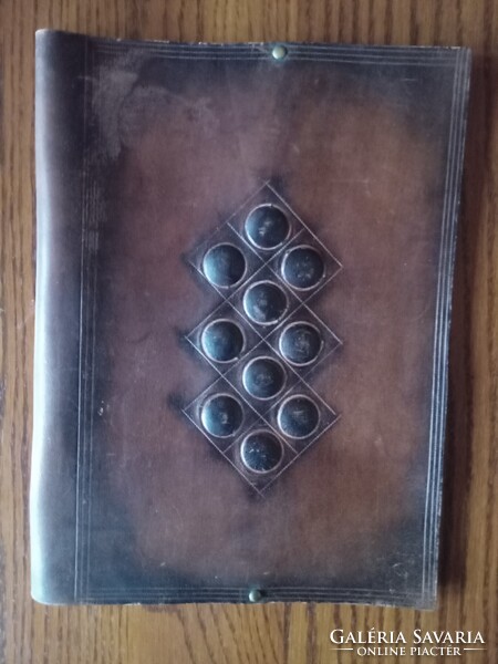 Jelzett Nagy Nóra bőr könyvborító