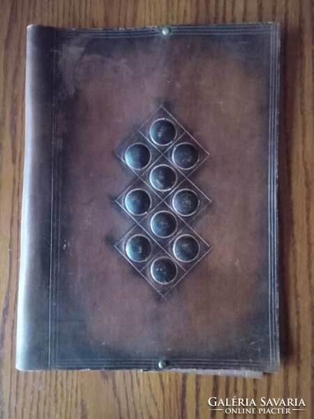 Jelzett Nagy Nóra bőr könyvborító