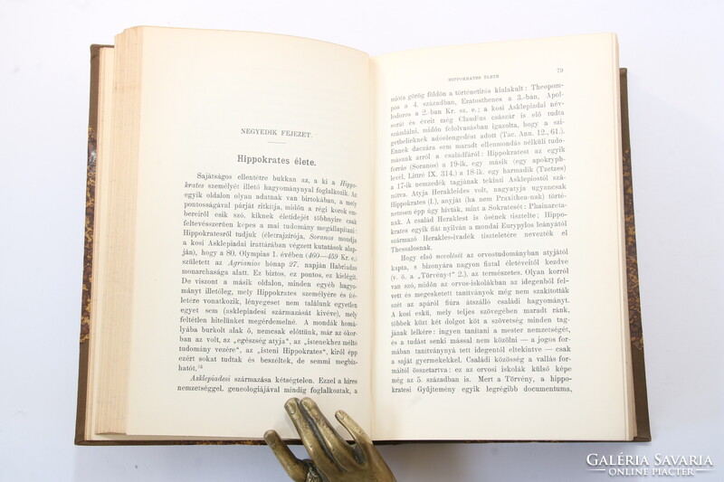 1910 Dedikált Hornyánszky Gyula  - Hippokrates A görög felvilágosodás tudománya Szép példány !!