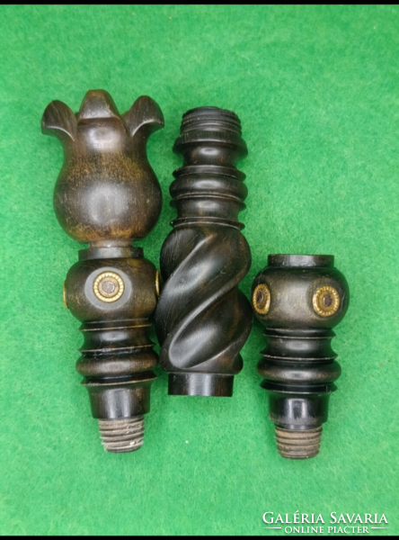 Kézzel faragott, réz berakásos ,szaruból készült egyedi pipaszár hibátlan 20 sz eleje