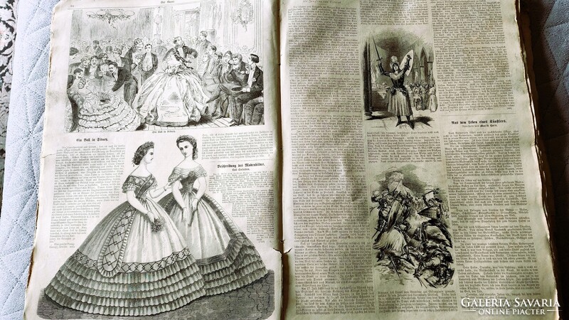 1863 NÉMET BAZÁR MINT A NŐK MUNKAKŐRE MAGAZIN 218 OLDAL KÉZIMUNKA DIVAT RENGETEG ÉRTÉKES ACÉLMETSZET