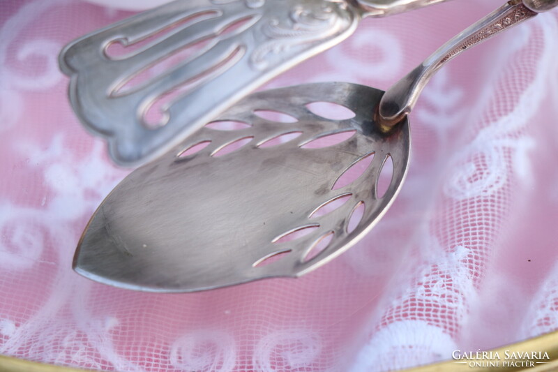 Vintage Grasoli ezüstözött süteményfogó / tortacsipesz