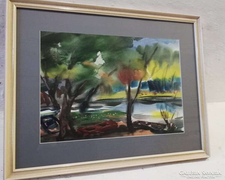 PETKES JÓZSEF (1928-2016) - LADIKOK I-II-III. (akvarell)