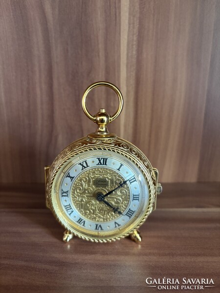 Imhof „Trianon” aranyszínű asztali óra – 1940 körül