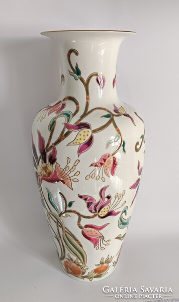 Zsolnay Orchidea / Orchideás nagy váza (42 cm), makulátlan, új állapot!