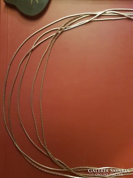 ART DECO- ARANYOZOTT ---5---SZÁLAS-jelzett ag, 925-  ezüst -elegáns olasz-- ITALY-- nyaklánc eladó -