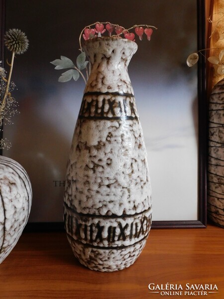 Hódmezővásárhelyi Majolika retro padlóváza 40.5 cm