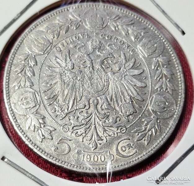 1909 Ausztria ezüst 5 korona - I. Ferenc József - Gyűjteményi állapot