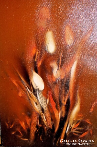 Ludvig Zoltán  Virág        olajfestmény