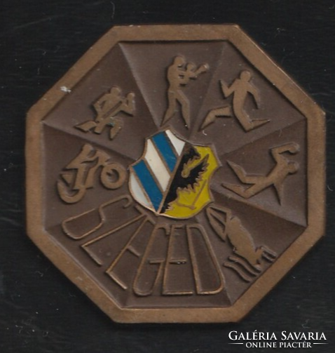 Szegedi sport bronz plakett.