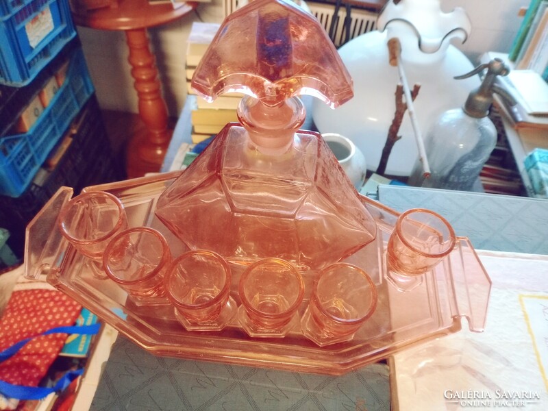 Árt Deco stílusú likőrös készlet