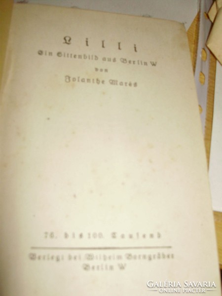 Mares: Lilli, ein Sittenbild aus Berlin W, gót betűs