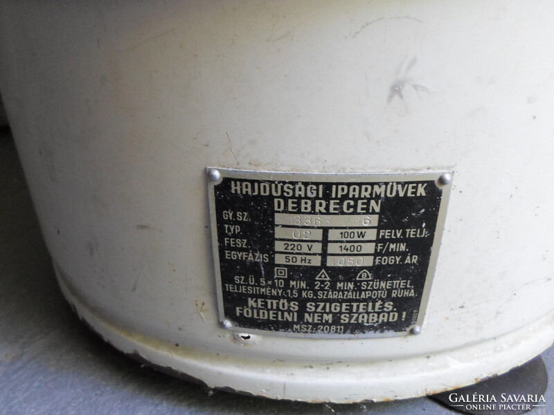 Retro centrifuga, Hajdú 402 (1970-es évek, Hajdúsági Iparművek)