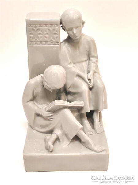 EXTRÉM ritka Zsolnay Sinkó figurák. NMÁ!!! Pajzspecsét.