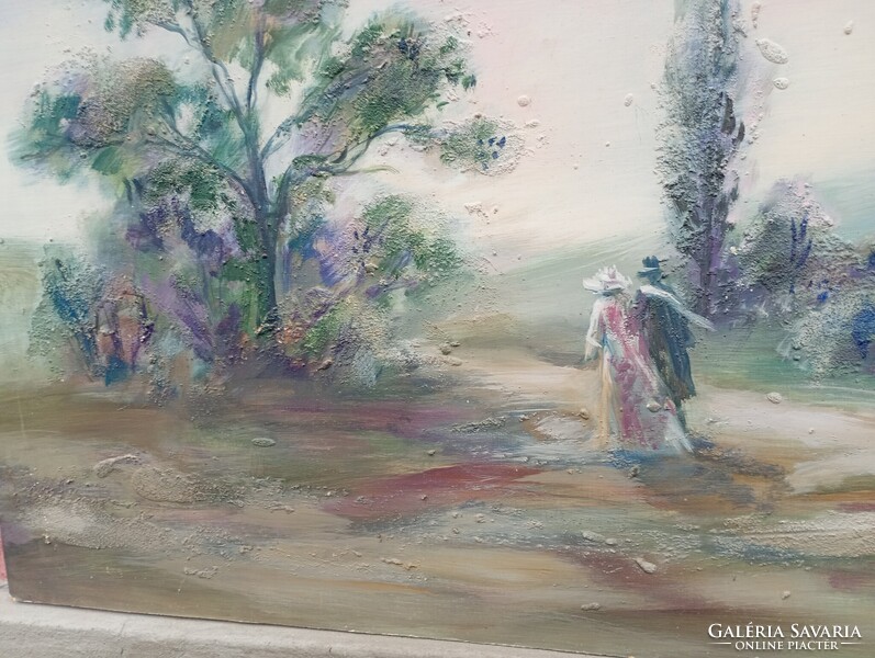 Véghseő Klára Sétálok 60 cm X 80 cm olaj zsűrizett