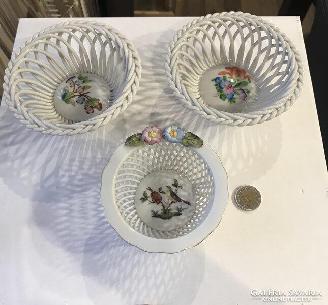 Liciten 3db Herendi áttört kis kosár