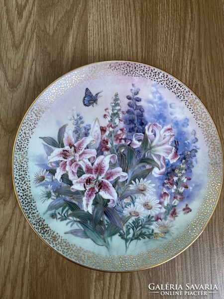 Álomszép Lena Liu porcelán sorszámozott dísztányér