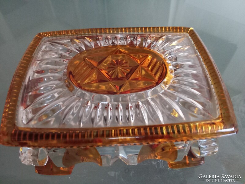 Luxus Art Deco Karl Palda Bomemia Kristály üveg pipere készlet a fésülködő asztalra!