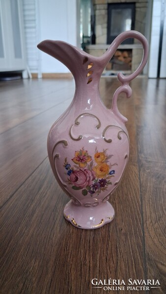 Porcelán Váza / Karaffa / Kancsó, 17 cm magas, Jelzett Cseh gyártmány