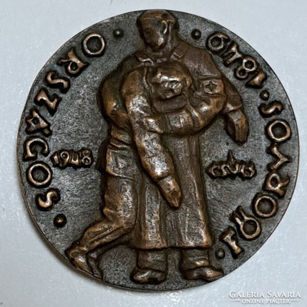 Csúcs Ferenc 1948. Bugát Pál / Országos főorvos 1849" bronz emlékérem sorszámozott