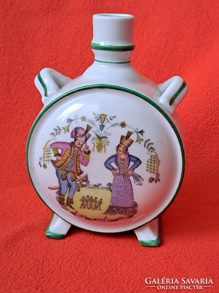 1 Ft-ról! Nagyobb méretű, pajzspecsétes Zsolnay kulacs