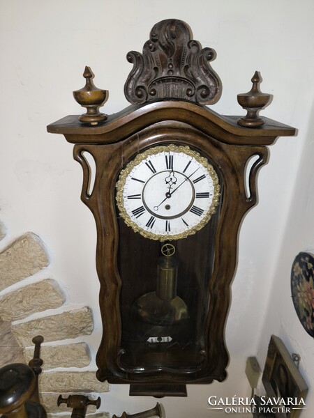 Antik Biedermeier Bécsi barokk rokokó stílusú falióra asztali óra Torony dísz Bútor tükör dísz