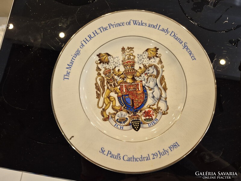 Angol dísz tányér