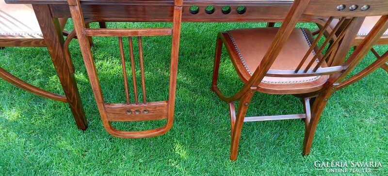 Thonet - Josef Hoffmann Nr. 511 komplett garnitúra, szalon, vagy étkező RITKASÁG!