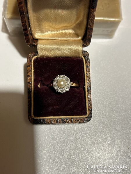 Antik brill köves gyűrű