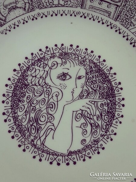 IngyenPosta:Zsolnay art-deco stílusú fali tányér