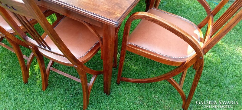 Thonet - Josef Hoffmann Nr. 511 komplett garnitúra, szalon, vagy étkező RITKASÁG!