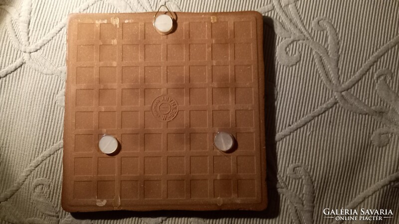 Ceramano West Germany falicsempe kerámia fali kép - Digitalis purpurea - Piros gyűszűvirág