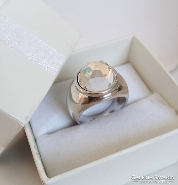 Gyönyörű nagy köves ezüst ZINZI gyűrű