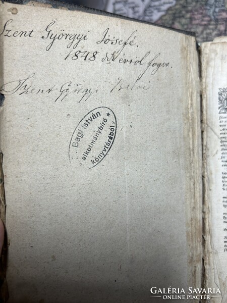 Szent Biblia - Károli Gáspár fordítása (Utrecht, 1737) - Szentgyörgyi József és Bagi István exlibris