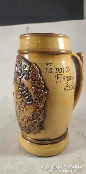 Feliratos jelenetes erdész korsó 646