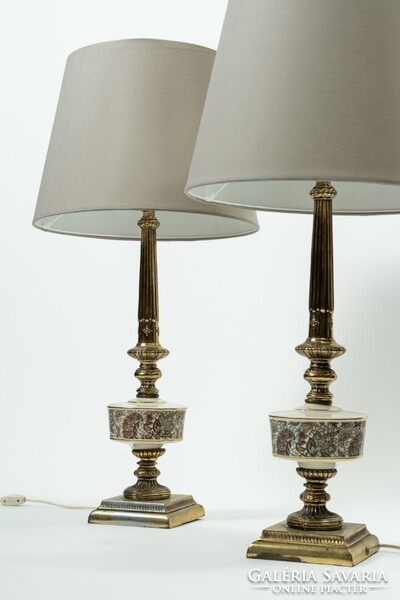 Klasszikus, neoklasszicista stílusú asztali lámpa pár