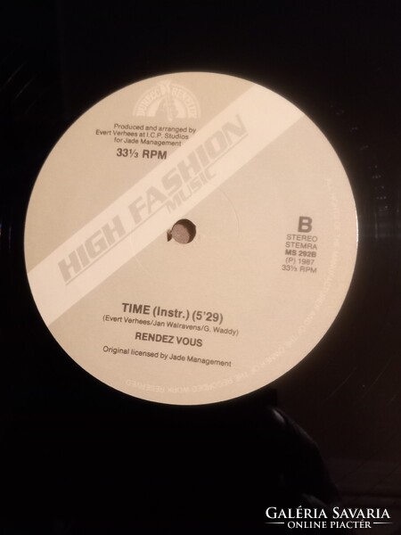 TIME. - RENDEUVOUS. 12 '  /' MAXI SINGLE. 1987.  Italo Disco
