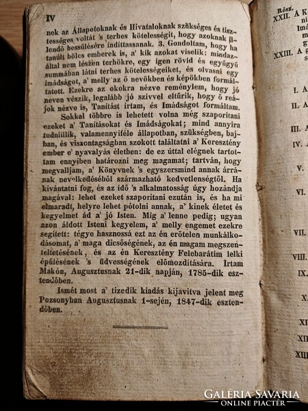 Szikszai György Keresztény tanítások és imádságok könyv 1847-es kiadás