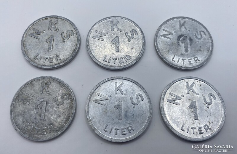 6 db Nagykanizsai sör token, bárca, tikett, zseton