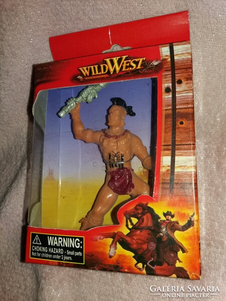 MINŐSÉGI CHAP-MEI WESTERN INDIÁN játék figura 12 cm dobozával BONTATLAN a képek szerint  2.