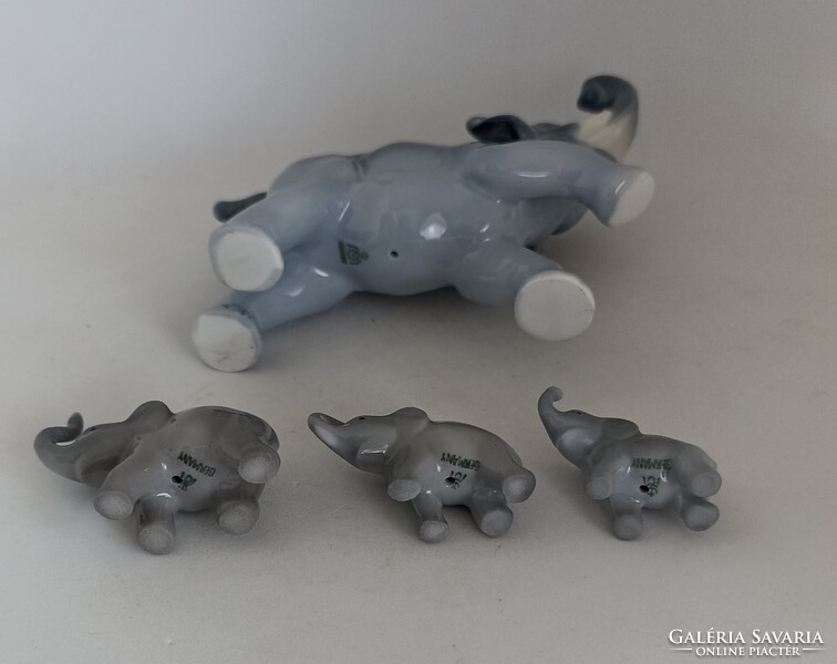 Metzler - Ortloff porcelán elefánt család!